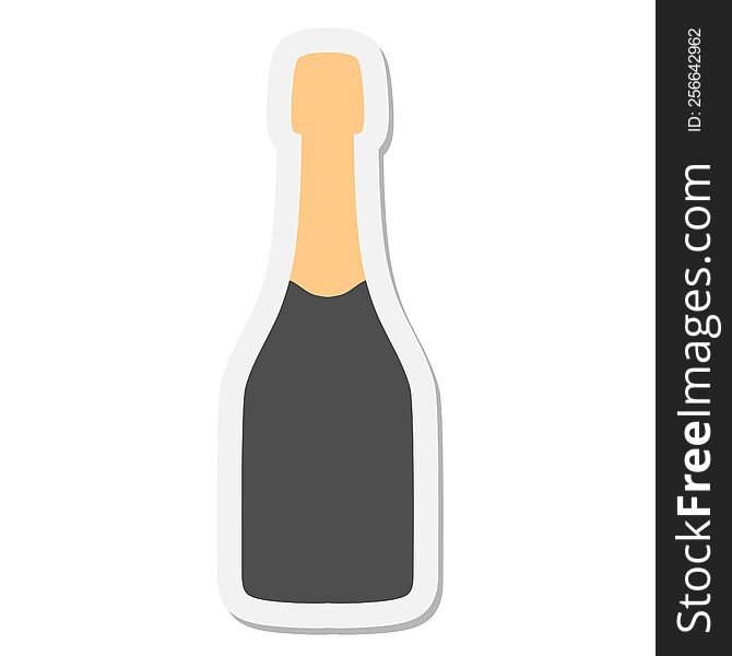 Champagne Bottle Sticker