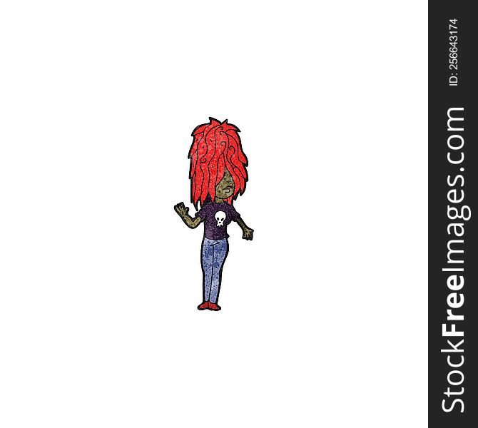 cartoon girl with red hair