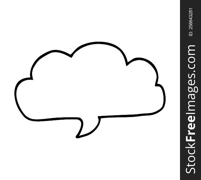 line drawing cartoon cloud speech bubble