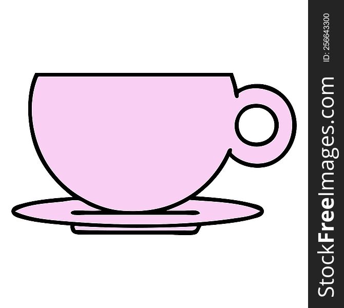 cartoon of a coffee or tea cup