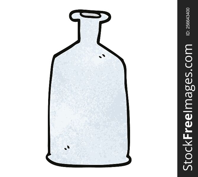 cartoon doodle clear glass bottle