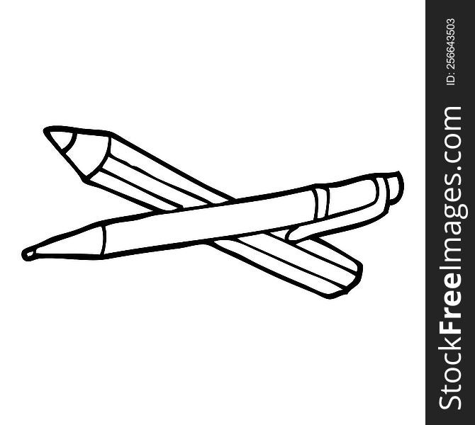 line drawing cartoon pen