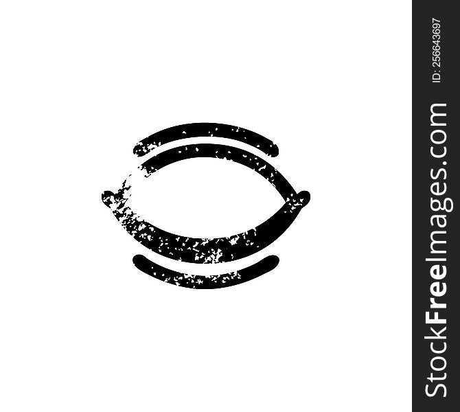 closed eye distressed icon symbol