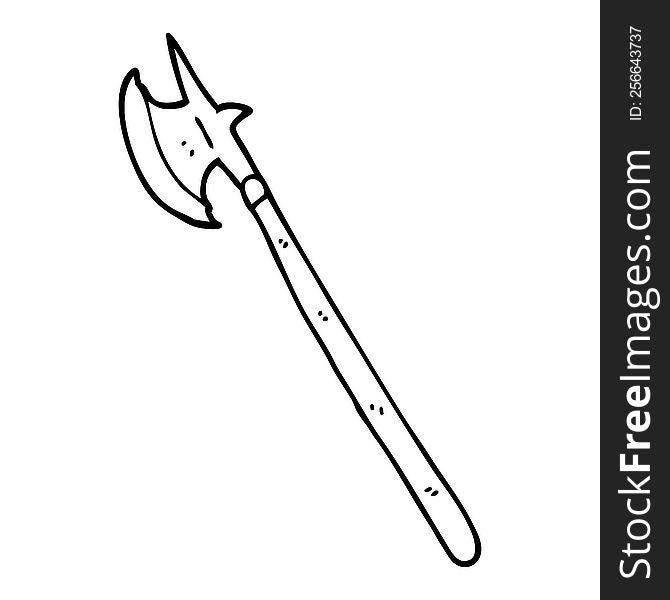 line drawing cartoon medieval weapon