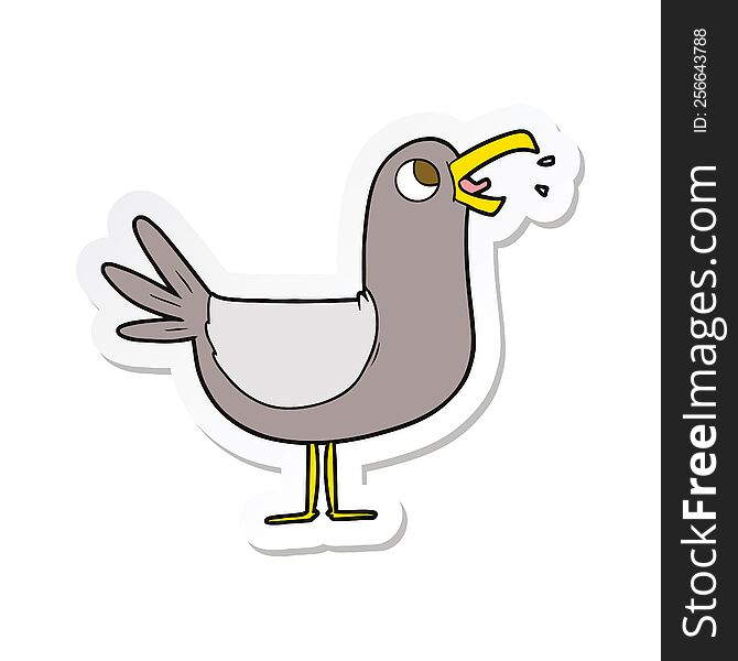 sticker of a Cartoon Bird