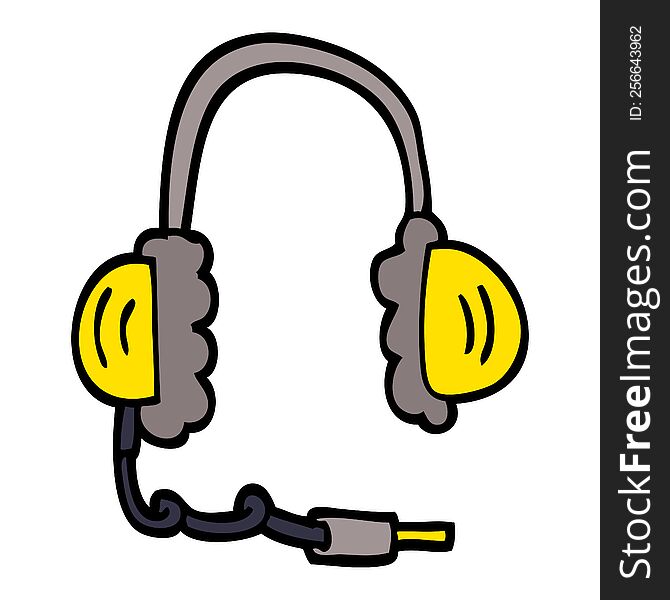 Cartoon Doodle Head Phones