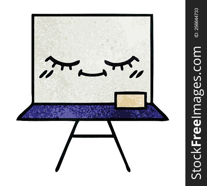 retro grunge texture cartoon white board