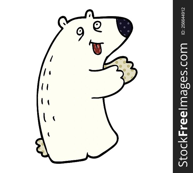 cartoon doodle polar bear