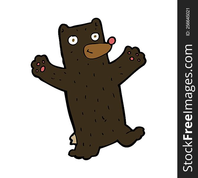 cartoon black bear