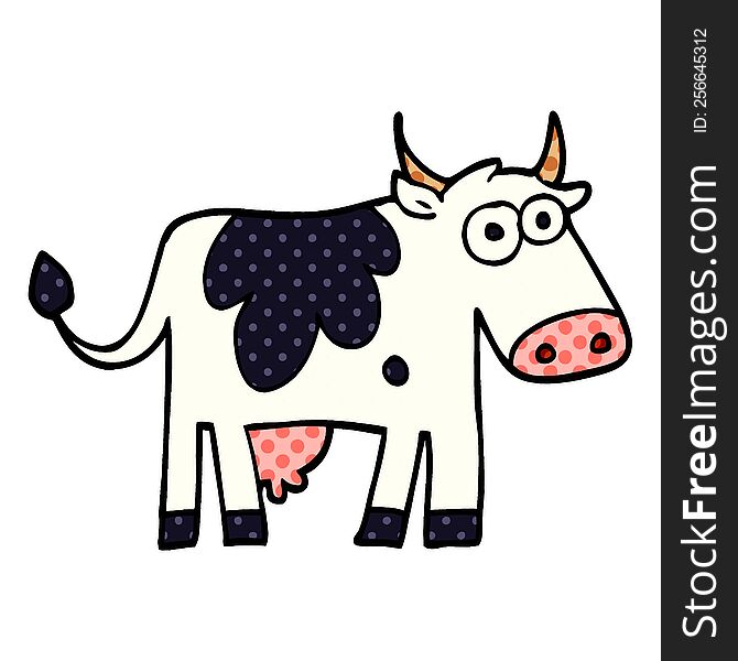 Cartoon Doodle Farm Cow