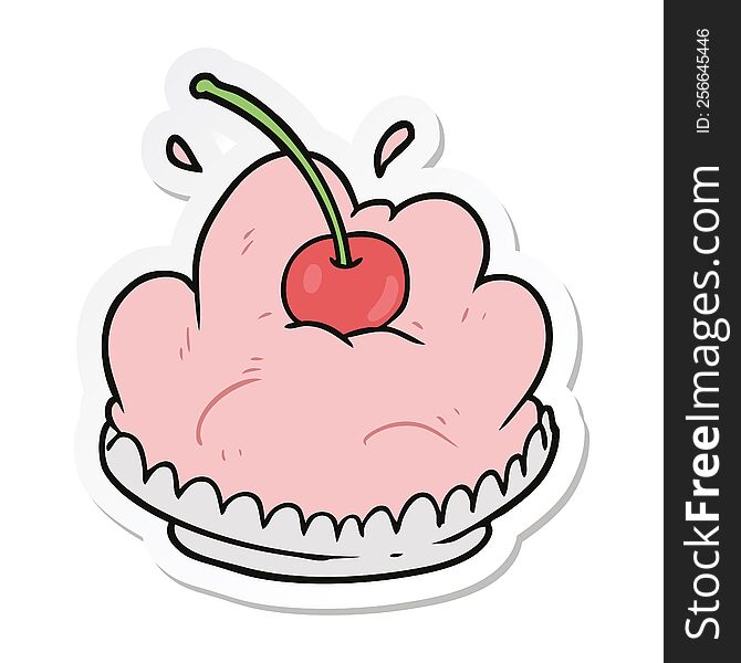 sticker of a cartoon dessert