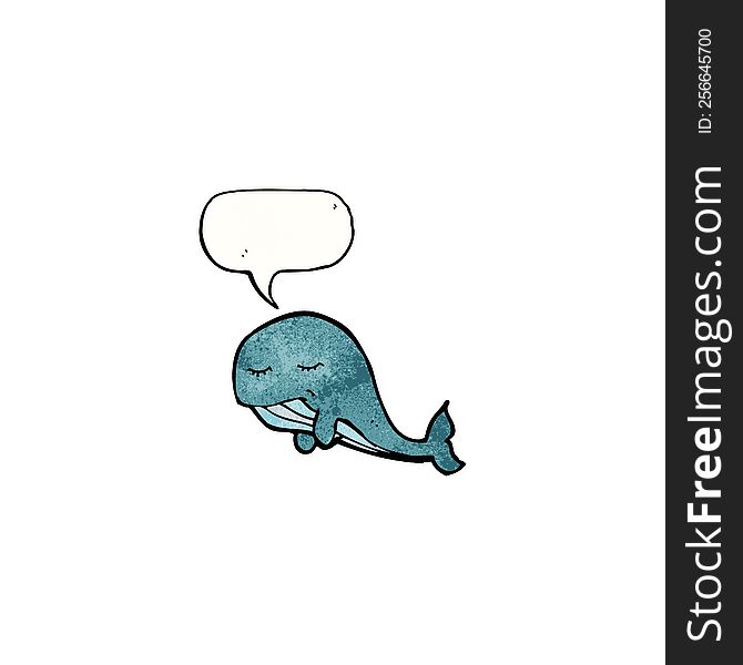 Whale With Speech Bubble Cartoon