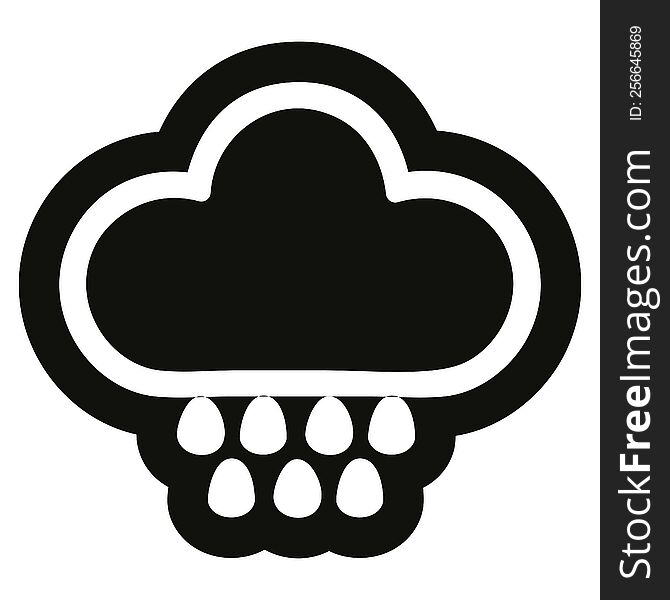 rain cloud icon symbol