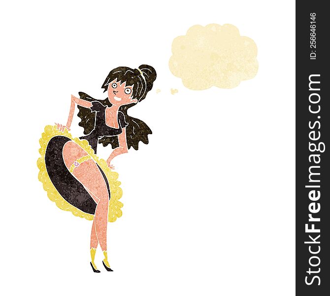 Cartoon Flamenco Dancer With Thought Bubble