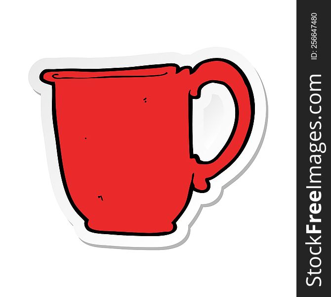 sticker of a cartoon mug