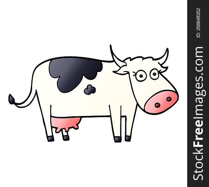 cartoon doodle farm cow