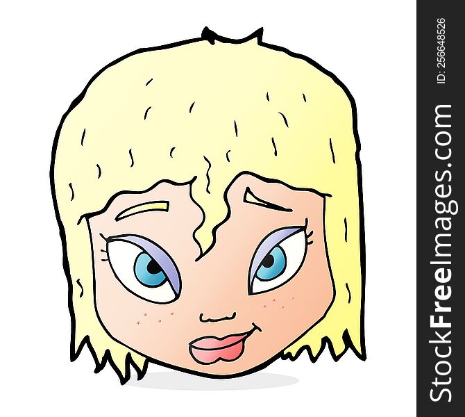 Cartoon Female Face