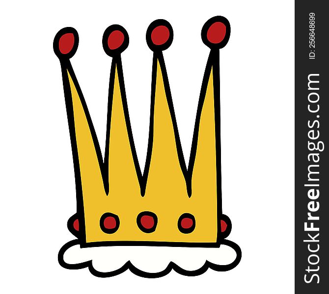 cartoon doodle crown