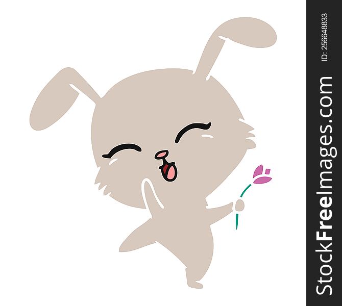 Cartoon Of Cute Kawaii Bunny