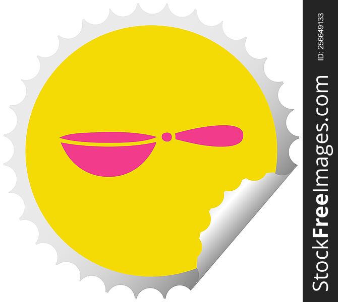 Circular Peeling Sticker Cartoon Measuring Spoon