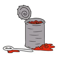 Cartoon Doodle Of An Opened Can Of Beans Stock Image Cartoon Doodle Of An Opened Can Of Beans Stock Image