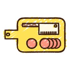 Free Chopping Board Chalk Drawing Stock Image - 256655441