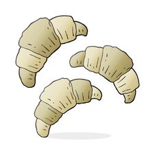 Cartoon Croissants Royalty Free Stock Photo Cartoon Croissants Royalty Free Stock Photo