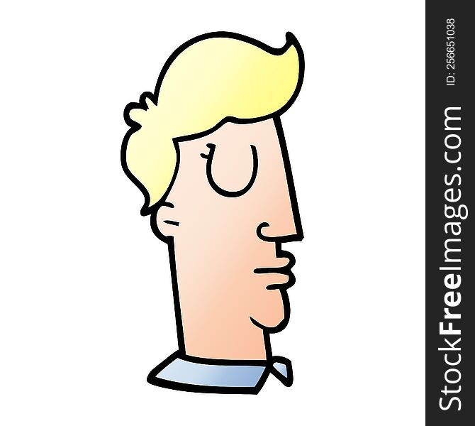 cartoon doodle human head