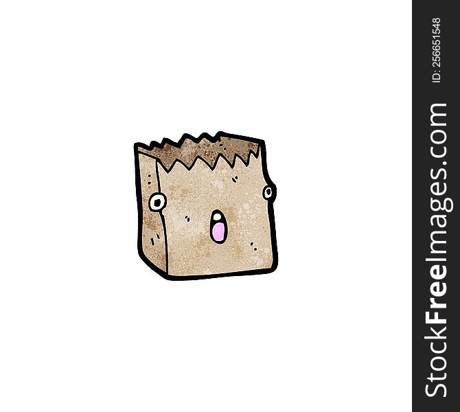 paper bag cartoon character