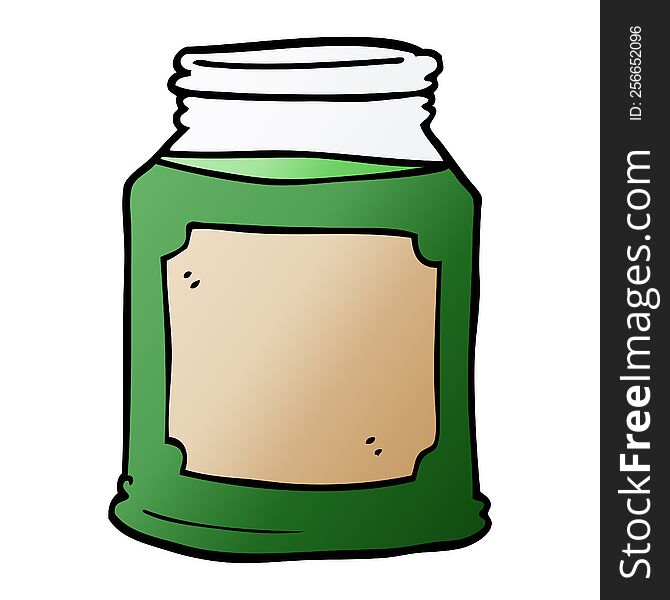 cartoon doodle liquid in a jar