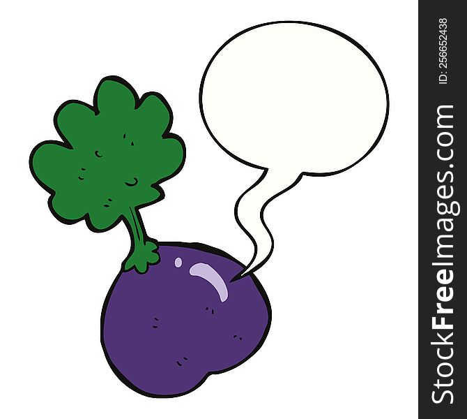 cartoon vegetable with speech bubble. cartoon vegetable with speech bubble