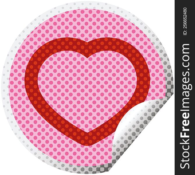 Heart Symbol Graphic Circular Sticker