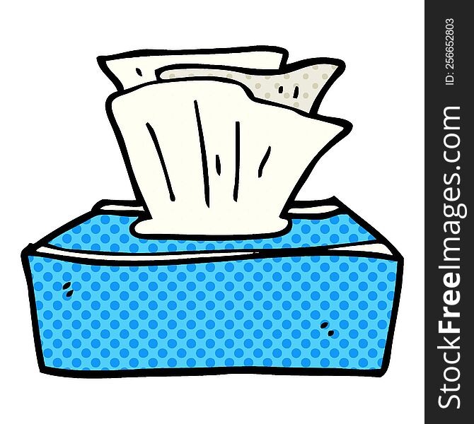 Cartoon Doodle Box Of Tissues