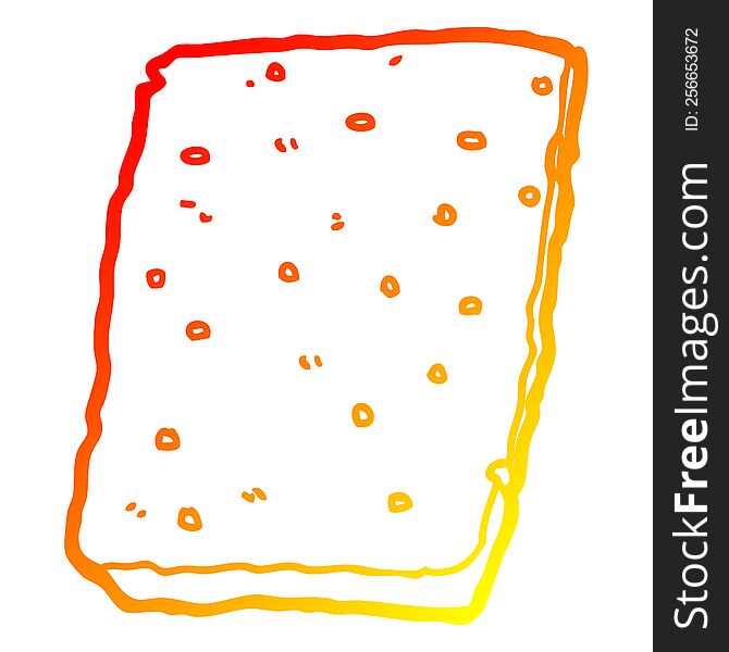 Warm Gradient Line Drawing Cartoon Flapjack