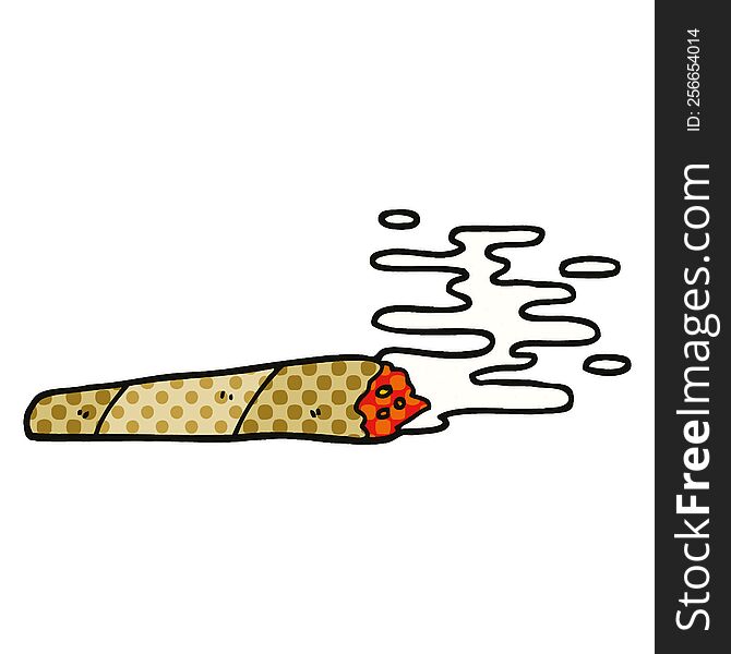 comic book style cartoon of a joint