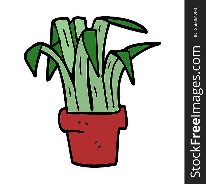 cartoon doodle indoor plant