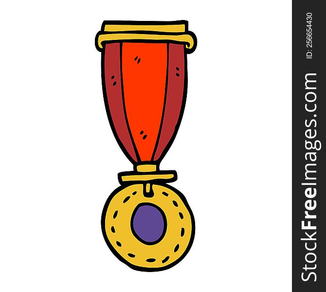 cartoon doodle medal