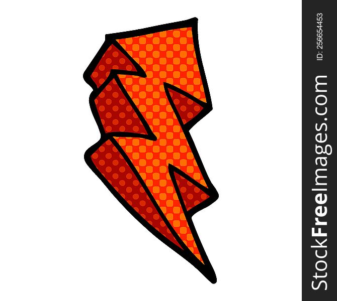 Cartoon Doodle Lightning Bolt Symbol