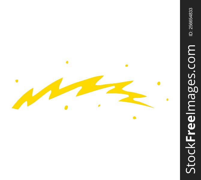 flat color illustration cartoon lightning bolt