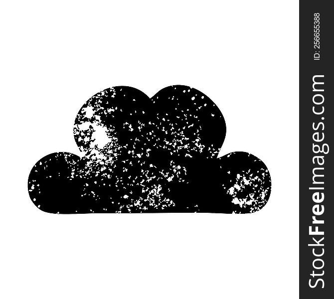 Distressed Symbol Snow Cloud