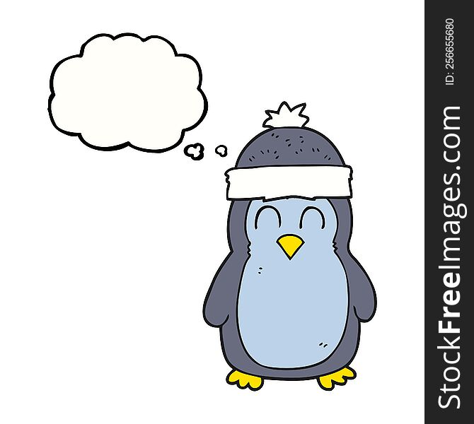 Thought Bubble Cartoon Penguin