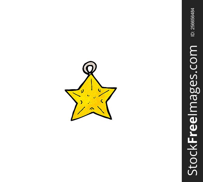 cartoon christmas star bauble