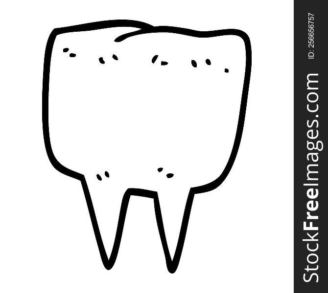 line drawing cartoon tooth