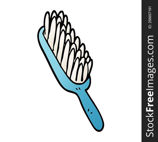 cartoon doodle hair brush