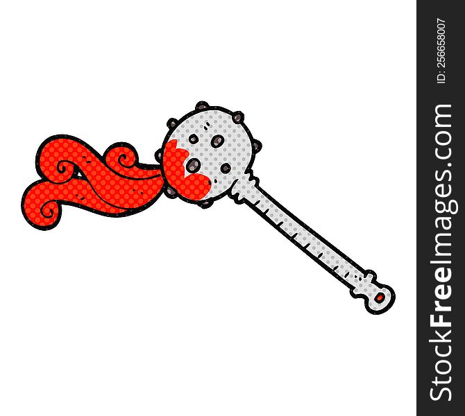 Comic Book Style Cartoon Medieval Mace