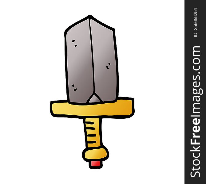 cartoon doodle jeweled dagger