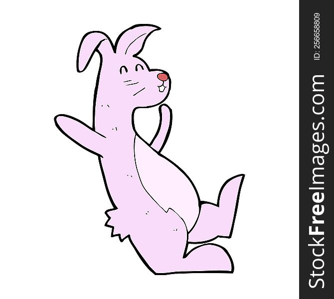 cartoon pink bunny