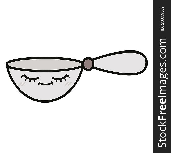 cute cartoon of a measuring spoon. cute cartoon of a measuring spoon