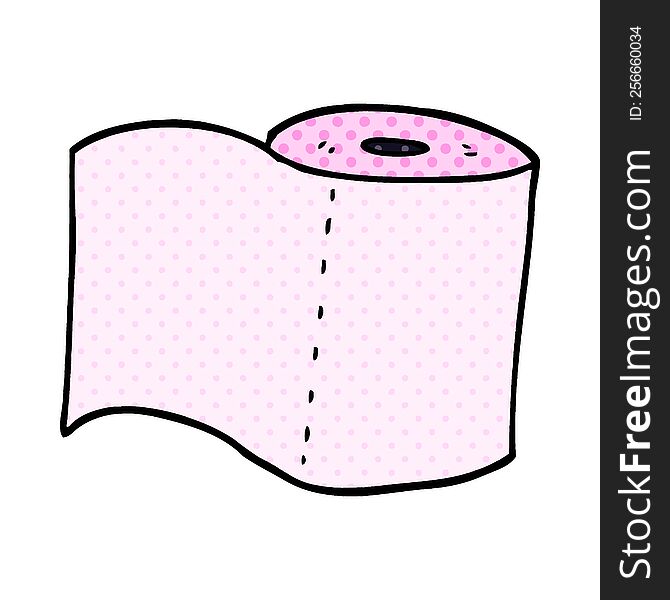 cartoon doodle toilet roll