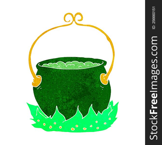 cartoon witch\'s cauldron